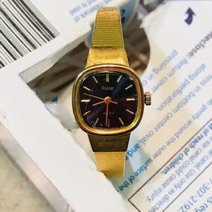 Gold stainless petite watch
